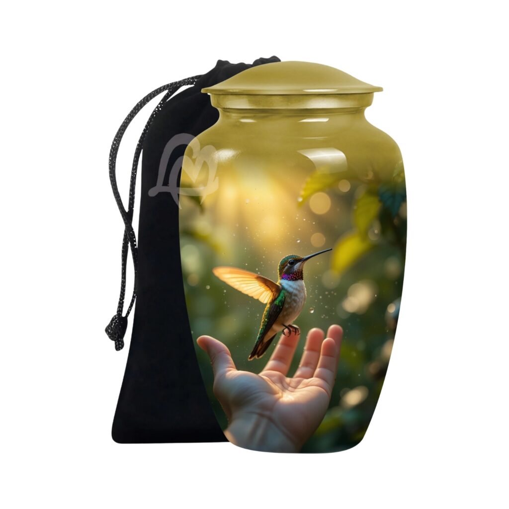 Aluminium Enamel-Coated Cremation Funeral Urns