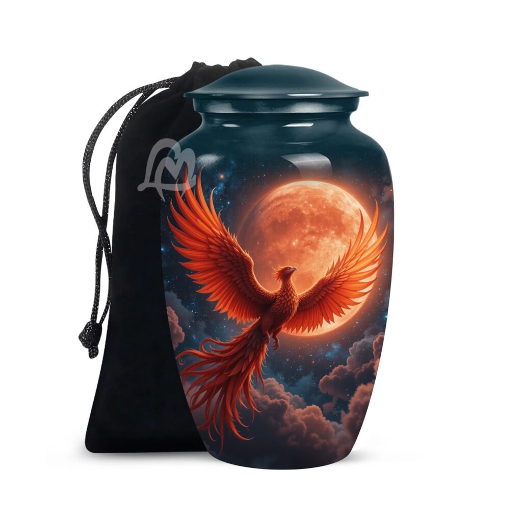 Handcrafted Burial Funeral Urns for Cremated Ash Remains Storage.