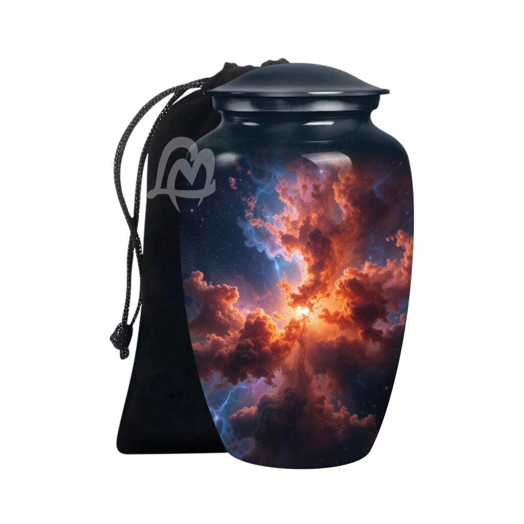 Galaxy Cremation Urn for Ashes Adult Male - Beautifully Handcrafted Urns